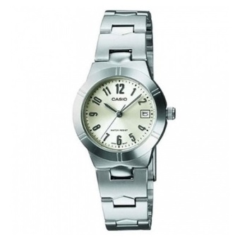 CASIO นาฬิกาข้อมือสุภาพสตรี สีเงิน สายสแตนเลส lady รุ่น LTP-1241D-7A2DF