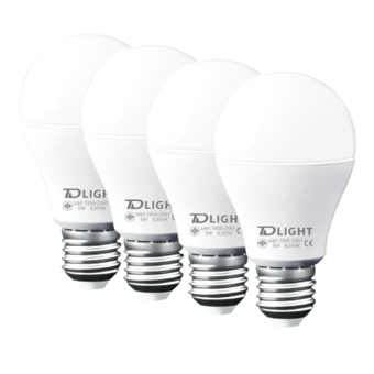 TDLIGHTLED หลอดไฟ LED Bulb ไจแอนท์ 5W สีขาว (6500K) ชุด 4 หลอด
