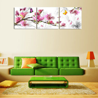 30x30cm Frameless 3pcs Flower Oil Painting Printed On Canvas Home Decorative Art Picture - Intl