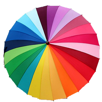 Wowidea rainbow umbrella ร่มสายรุ้ง - สีรุ้ง (24 สี)