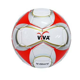 VIVA ฟุตบอลหนังเย็บ TPU รุ่น V-GLORY เบอร์ 5 - สีขาว/สีแดง