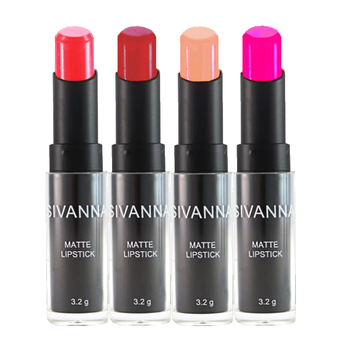 Sivanna Colors ลิปสติก เนื้อแมท Matte Lipstick HF308 (4 แท่ง) Set2
