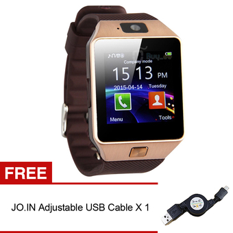 Jo.In Bluetooth DZ09 Android Call Reminder Smart Watch (Gold)
