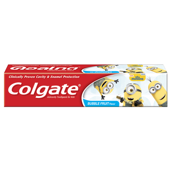 COLGATEยาสีฟันคอลเกต รสบับเบิ้ลฟรุต-มินเนี่ยน(แพ็ค2กล่อง)