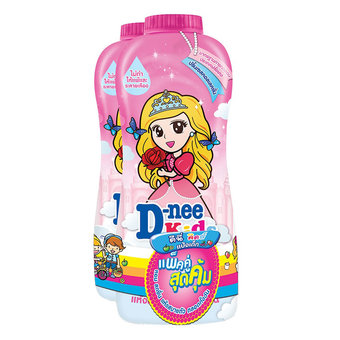 D-Nee Kids แป้งเด็ก สูตร Happy Princess Powder ขนาด 400 มล. (แพ็คคู่)