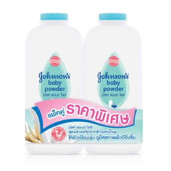 Johnson แป้งเด็กมิลค์แอนด์ไรซ์ 400ก(แพ็คคู่)