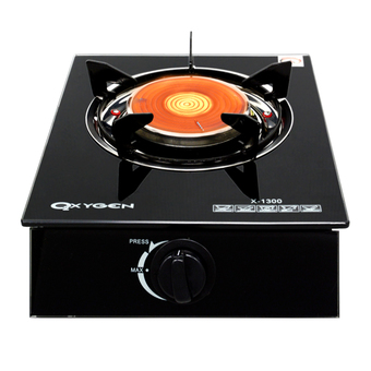 OXYGEN เตาแก๊สกระจกนิรภัยหัวเดี่ยว หัวอินฟาเรด รุ่น X-1300