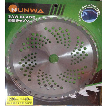 NUNWA ใบเลื่อยวงเดือน ใบมีดตัดหญ้า ตัดไม้ ติดเล็บ nunwa 10 นิ้ว 40 ฟัน