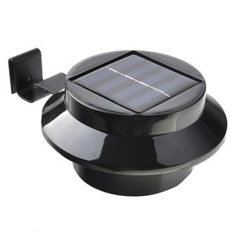 LED Solar Power Garden Yard Pathway Lamp Light (Black)