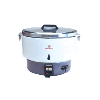 Lucky Flame หม้อหุงข้าว ความจุ 10 ลิตร ใช้แก๊สหุงต้ม LPG รุ่น LR-55A (สีขาว)