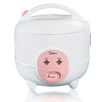 Midea หม้อหุงข้าวไฟฟ้า 0.6 ลิตร - White/pink