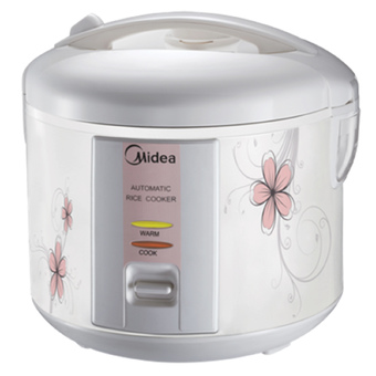 Midea หม้อหุงข้าวสีทองคำไฟฟ้า 1.8 ลิตร - White/pink
