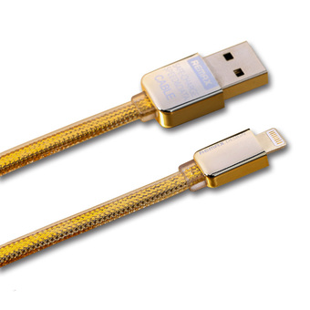 Remax สายชาร์จ iPhone Lightning Charger รุ่น Gold Safe &amp; Speed (สีทอง)