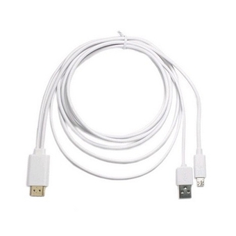 Samsung สาย MHL HDTV Android HDMI สำหรับ Samsung Note3 / Note 4 / S5 / S4 ฯลฯ (White)