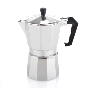 moka pot กาต้มกาแฟสดพกพา ขนาด 3 cupหรือ 150 ml (Silver)