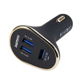 Remax 6.3A Car Charger with 3 USB (Black)