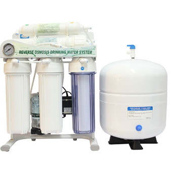 Fast Pure เครื่องกรองน้ำระบบ RO Reverse Osmosis System รุ่น RO ขาตั้ง 75 GPD - ขาว