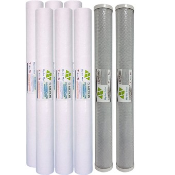 Hydro Max JS waterfilter PP CTO 20 นิ้ว ไส้กรองชุด6เดือนสุดคุ้มสำหรับตู้น้ำดื่ม จำนวน8ชิ้น (JSW013)