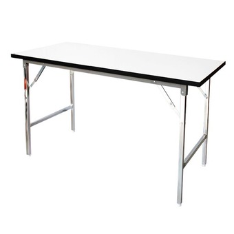PT โต๊ะพับอเนกประสงค์ขาชุบโครเมี่ยม ขนาด 120.00x60.00 ซม. รุ่น PT12060 (สีขาว)