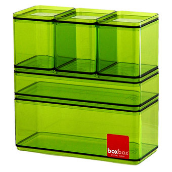 กล่องอเนกประสงค์ Basket ชุด 5 ชิ้น - สีเขียว