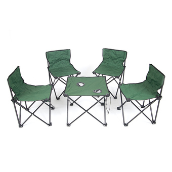 Nance Shop ชุดโต๊ะทานอาหาร พร้อมเก้าอี้ 4 ตัว – สีเขียว
