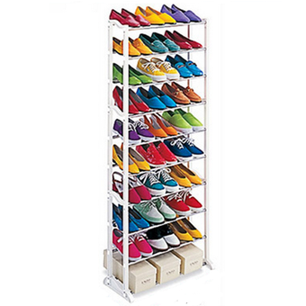 HOUSE BRAND ชั้นวางรองเท้า10 ชั้น เก็บได้ 30 คู่ - สีขาว