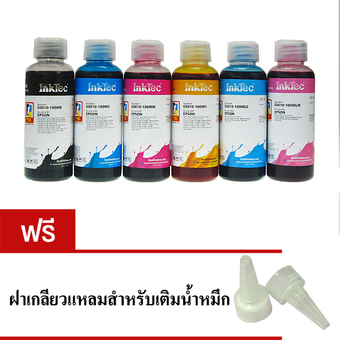 InkTec น้ำหมึกเติมTank สำหรับเครื่อง EPSON ทุกรุ่น ขนาด 100 ml.(Black,C,M,Y,LC,LM)-Pack 6 สี