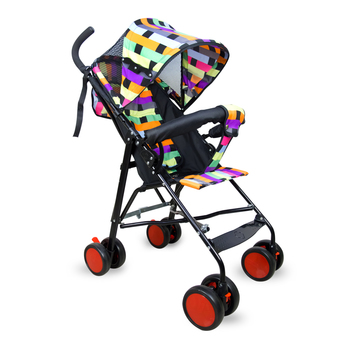 HHsociety รถเข็นเด็กพับได้ Baby Stroller รุ่น S-311 (Plaid rainbow)