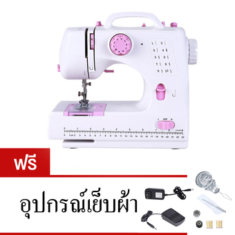 Morestech จักรเย็บผ้าไฟฟ้าไร้สาย 10 ตะเข็บ HL-508B (สีชมพู)