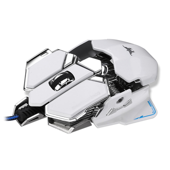 Combaterwing Programmable 10 Buttons Combaterwing 4800 DPI Optical Wired Professional Gaming Mouse, White - Intl