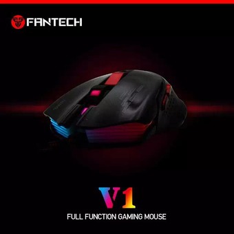 Fantech เมาส์เกมมิ่ง 800-2400DPI ไฟ Chrome Light รุ่น V1 - Wired Optical Gaming Mouse (Black)