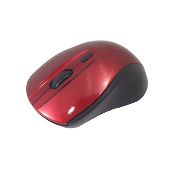 OEM ซุปเปอร์สลิม เม้าส์ไร้สาย เมาส์ออปติคอล 2.4Ghz Optical Wireless Mouse Mice (Red)