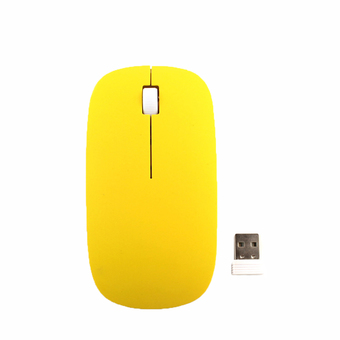 Best Super เม้าส์ไร้สาย รุ่น Slim Wireless Mouse Mice 2.4Ghz 1600dpi - Yellow