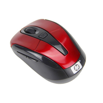 HP wireless mouse laverock 2.4G - สีดำ/แดง