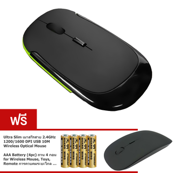 BestBuy 2.4Ghz Wireless Optical Mouse Rapoo สไตล์ รุ่น 3500 – Black (แถมฟรี Super Slim Wireless Mouse เมาส์ไร้สาย - Black + 4pcs AAA battery)