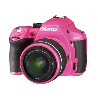 Pentax K50 Lens 18-55mm. WR+SD 4GB (Pink/Black)
