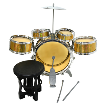 GALAXY ชุดกลองเด็กเล่น 5 ใบ JAZZ DRUM รุ่น 8008E (สีทอง)