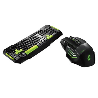 Tsunami Combo Monster Series Gaming Keyboard คีย์บอร์ด+ Mouse เมาส์ 2in1 Kit (Black/Green)