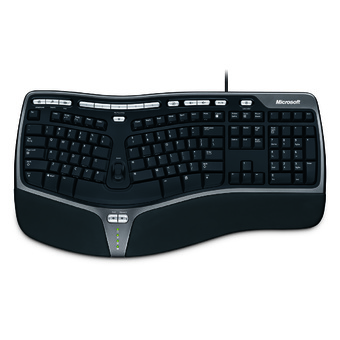 Microsoft Natural Ergonomic Keyboard 4000 (ไทย - อังกฤษ Keyboard) - Black