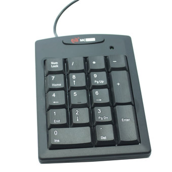 9FINAL MC Saite 2168 17-key Portable USB Wired Numeric Keypad แป้นคีย์บอร์ด ตัวเลข 17 คีย์ (Black)