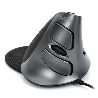 Delux M618LU Wired 2400DPI USB Vertical Optical Mouse (Black) (Intl)