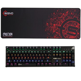 SIGNO E-Sport Spectrum Mechanical Gaming Keyboard รุ่น INCUBUS KB-789 + SIGNO E-Sport PROCYON Gaming Mouse Mat รุ่น MT-312S (Speed Edition)