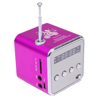 GETEK Portable Micro SD TF USB Mini Stereo Speaker Music Player FM Radio PC MP3 /4 S3 (Pink) (Intl)