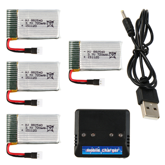 อุปกรร์ชาร์จ 4in1 พร้อมแบตเตอรี่ 4 ก้อน สำหรับ Syma X5C X5SC X5SW Quadcopter