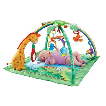 Jeab Toys เพลยิมBaby gift Rain Forest Melodies and Light Duluxe (สีเขียว)