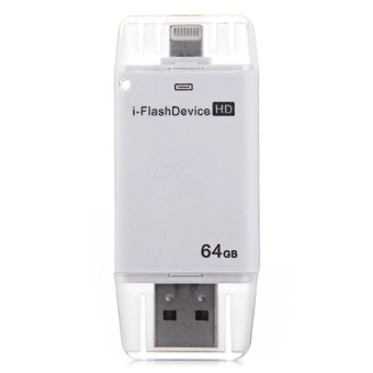 RK i-Flashdrive 64GB แฟลชไดร์ฟสำหรับ iPhone/iPad รุ่น device Gen2 (white)