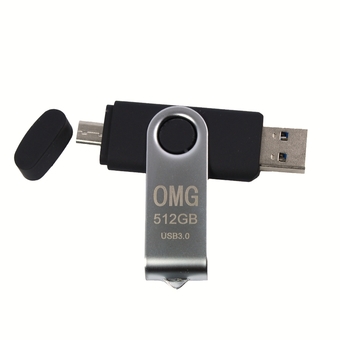 OMG Flash Drive 512 Gb USB 3.0 OTG Micro USB (Black)