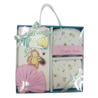 CLASSIC POOH พูห์คลาสสิค ชุดของขวัญเด็ก 0-6 เดือน 4 ชิ้น - สีชมพู