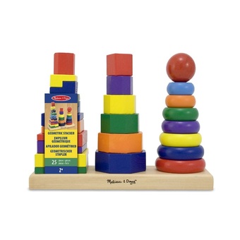 Melissa &amp; Doug ชุดแท่นเสียบเรขาคณิตสามเสาชุดใหญ่ Melissa &amp; Doug