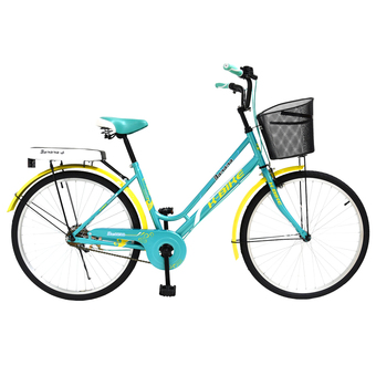 CITY BIKE จักรยานแม่บ้าน ทรงคลาสสิค 26" รุ่น Banana 26K55 26CITY104 (สีเขียว-เหลือง)